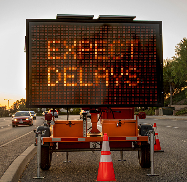 Expect Delays Road Sign